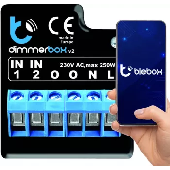 BLEBOX DimmerBox módulo dimmer inteligente WiFi 230V 250W para fuentes de luz regulables