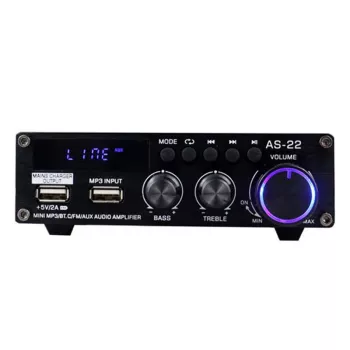 Blitzwolf AS-22 Amplificador de audio, 45 W, Bluetooth 5.0, USB + mando a distancia (negro)