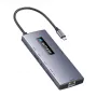BlitzWolf BW-NEW TH8 Adaptador hub USB-C 10 en 1 con HDMI 4K, 3x USB 3.0, 2x USB 2.0, Gigabit Ethernet, 100W PD, lector de tarjetas SD/TF, Space Gray
