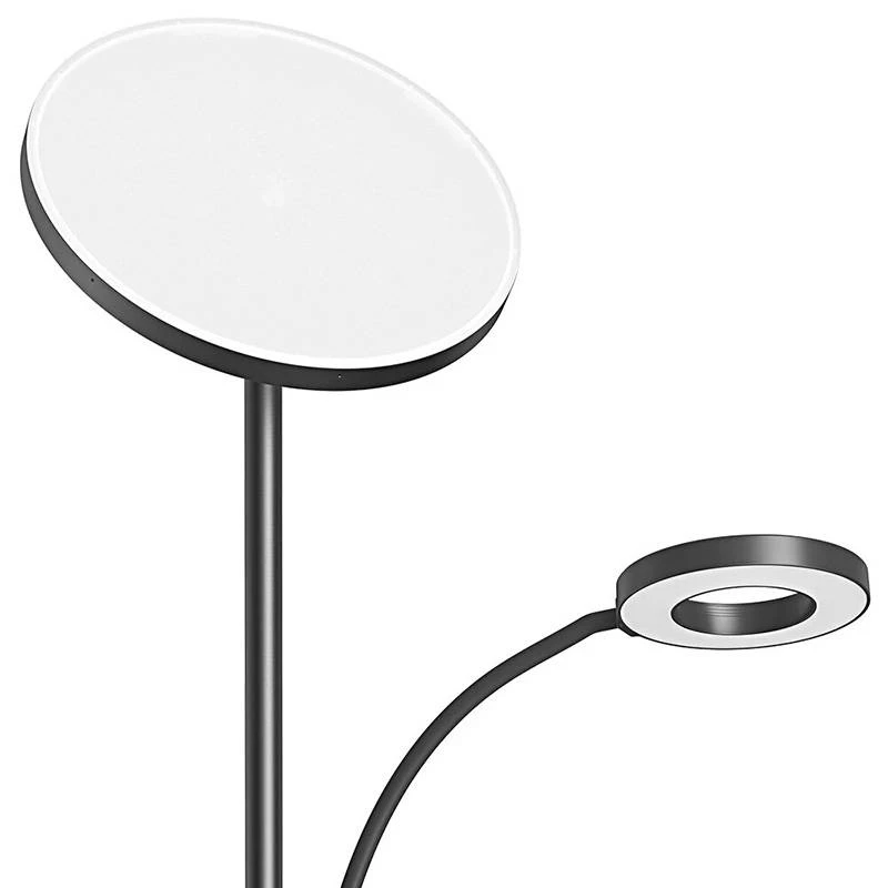 BLITZWOLF Lámpara de pie doble con mando a distancia BlitzWill BWL-FL-0001, 36W (negro)
