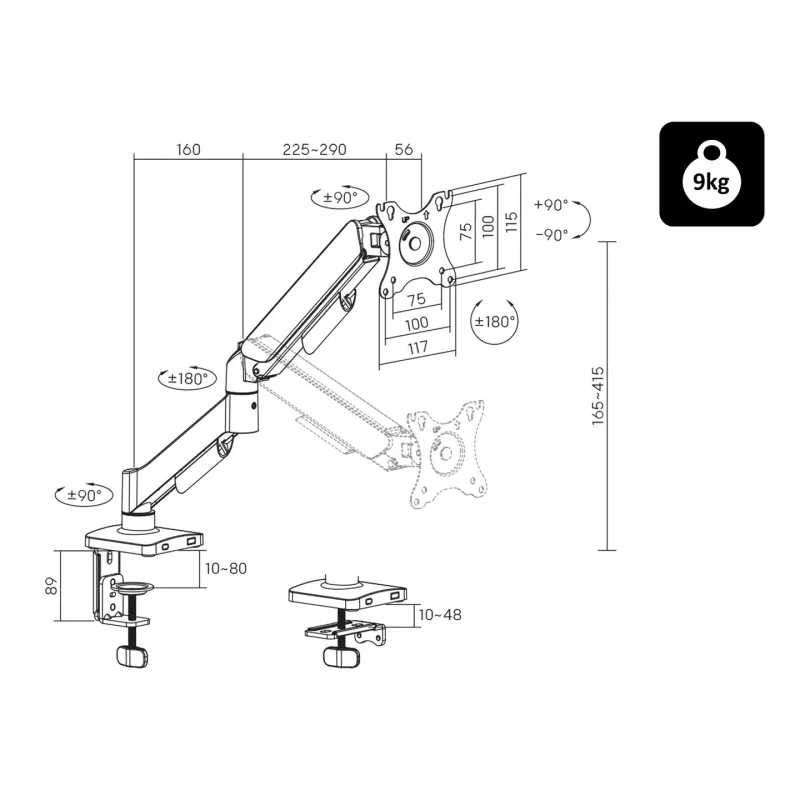 Blow HQ soporte de sobremesa para TV LCD 17-32" con articulación, 76-881