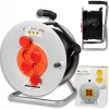 BLO PR-61 alargador enrollador de cable 4 tomas con toma de tierra 50m tambor metálico 3x2,5mm