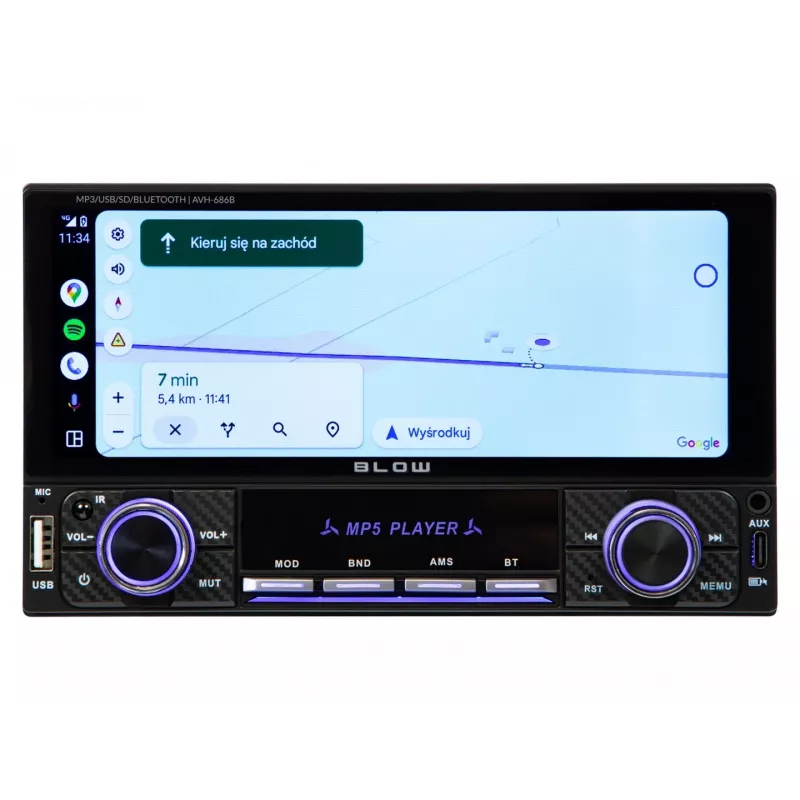 BLOW AVH-686B RDS radio para coche MP3/USB/Micro SD/Bluetooth