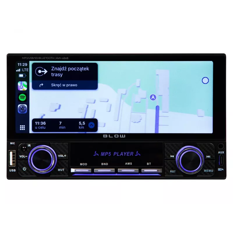 BLOW AVH-686B RDS radio para coche MP3/USB/Micro SD/Bluetooth