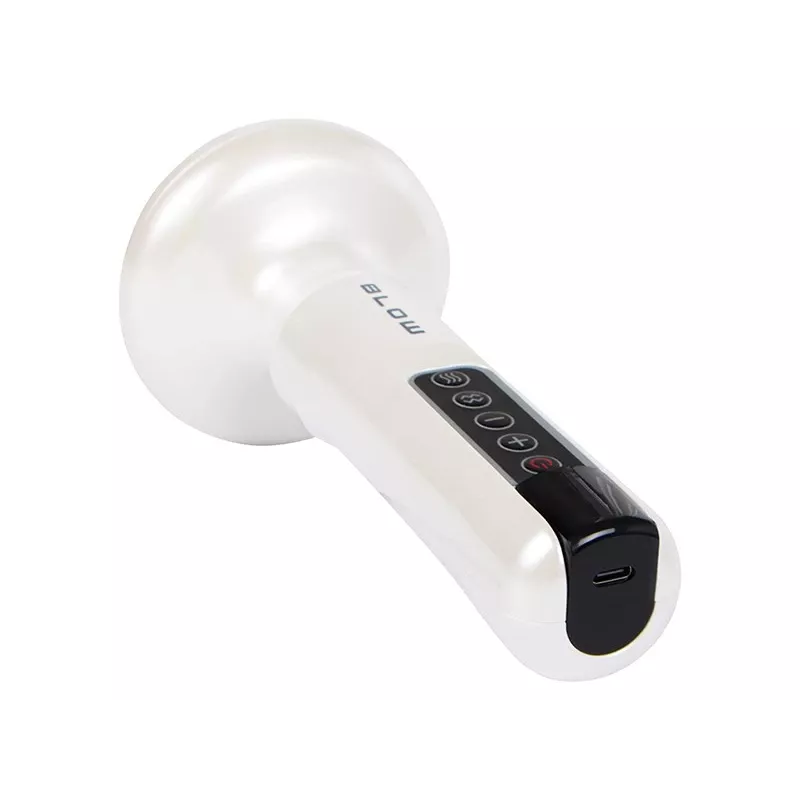 BLOW CUPPING PRO Aparato de masaje anticelulitis con ventosas chinas, 12 niveles de succión y calor, terapia de luz roja, recargable