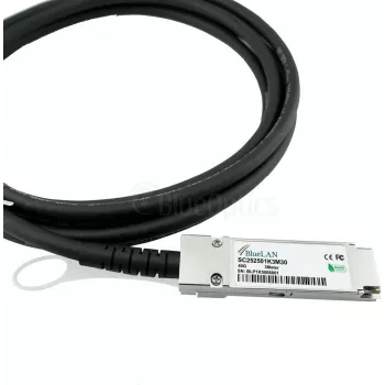BlueLAN 20G-DACP-QSFP1SFPDD3M Cable de cobre de conexión directa QSFP a SFP-DD compatible de 20 Gbps, 3 m, Twinax pasivo, 100 ohmios, hot-swappable 20G-DACP-QSFP1SFPDD3M-BL