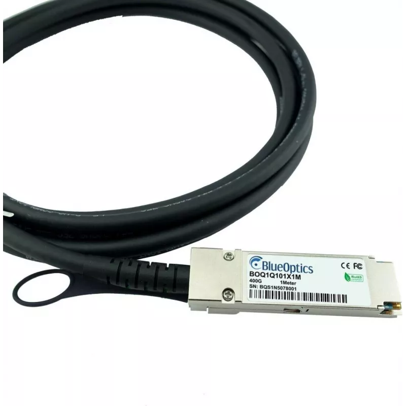 BLUELAN cable de cobre direct attach QSFP112 400G, 1m, compatible con Supermicro CBL-NTWK-0912-QSFP-1 CBL-NTWK-0912-QSFP-1-BL