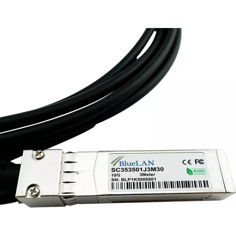 BlueOptics Dell 470-AAGN BlueLAN 10GBASE-CR Cable Direct Attach SFP+ a SFP+ pasivo, 1 m