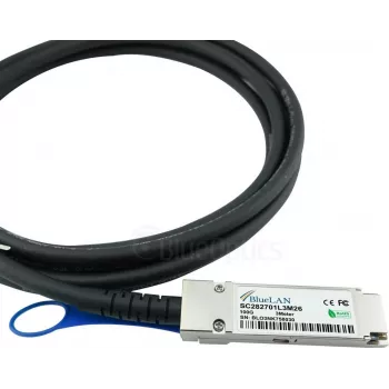 BlueOptics Dell EMC Compatible DAC-QSFP28-4SFP28-25G-BL Cable Direct Attach Breakout pasivo 100GBASE-CR4 QSFP28 a 4x25GBASE-CR SFP28, 5m, AWG26