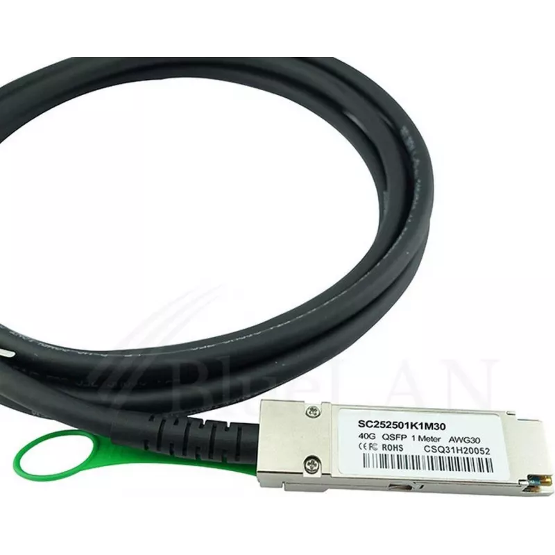 BlueOptics Cable Direct Attach QSFP BlueLAN compatible con MikroTik Q+DA0003, 40GBASE-CR4, 30AWG, 3m