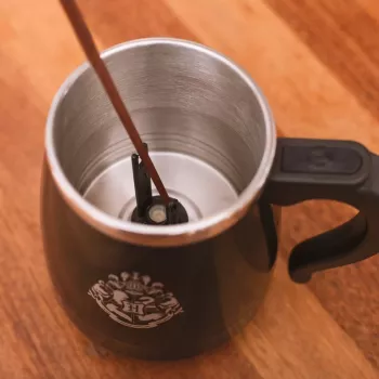 BlueSkyStudios Harry Potter taza con cuchara removedora 350 ml negra