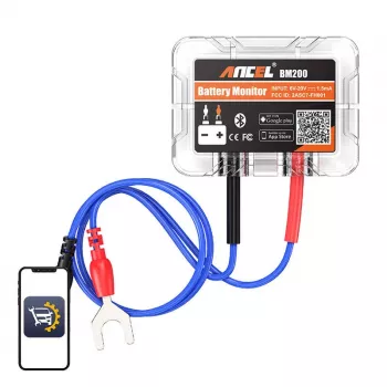 Comprobador de batería Bluetooth ANCEL BM200 6-20V DC