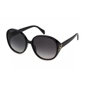 BLUMARINE Gafas de sol de mujer Cat-Eye SBM864-61700F Shiny Black Gradient Grey 61mm