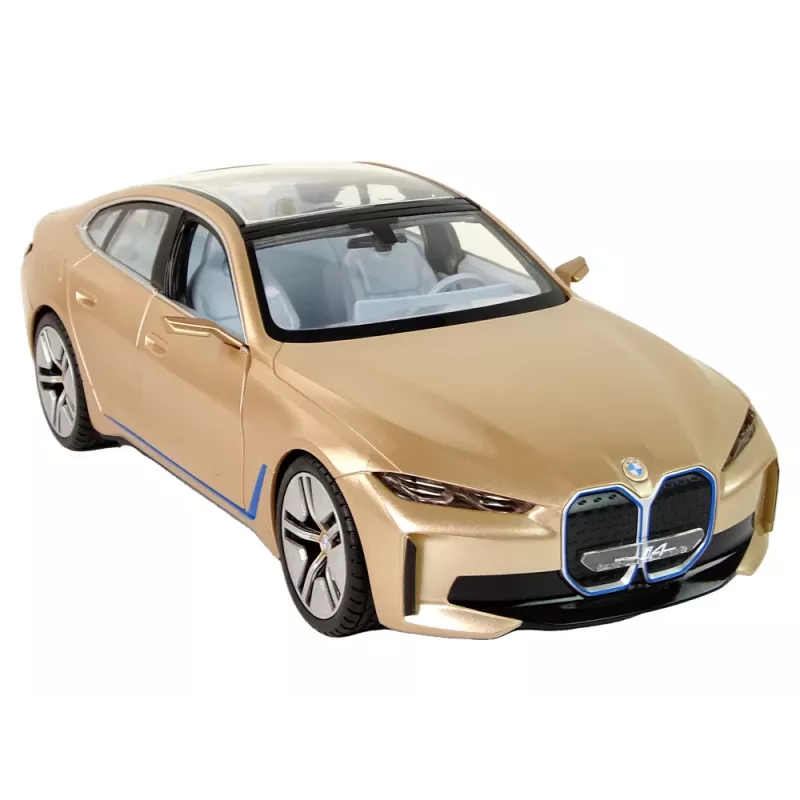 BMW I4 coche radiocontrol RC Rastar dorado 1:14