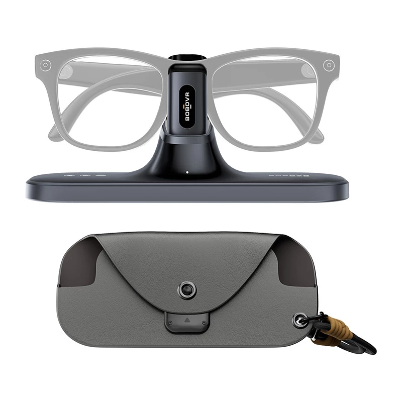 BoboVR CG2 estación de carga para visores VR – base de acoplamiento magnética 3 en 1 con clip de 350mAh y estuche de viaje, negro