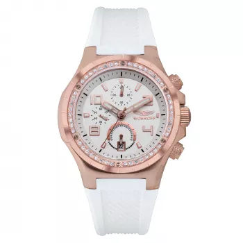 BOBROFF BF1002L25 reloj unisex analógico de cuarzo 43mm caja de acero inoxidable correa de piel negra
