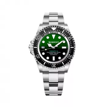 Reloj de pulsera de hombre BOBROFF BF0002i cuarzo analógico 42mm esfera negra correa de piel