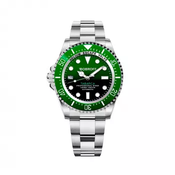 BOBROFF MAN BF0002ibv reloj analógico de cuarzo 42mm esfera negra correa de piel