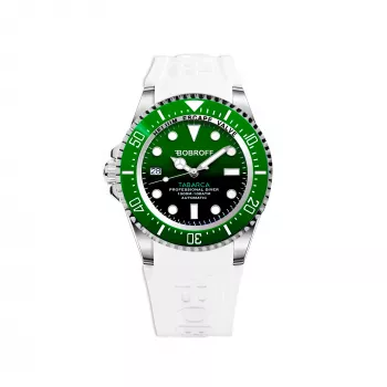 BOBROFF MAN BF0002ibvBF 42mm reloj analógico de cuarzo con esfera negra y correa de piel auténtica