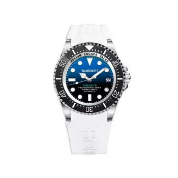 BOBROFF MAN BF0003-BFSTB reloj analógico de cuarzo 42mm acero inoxidable piel negra