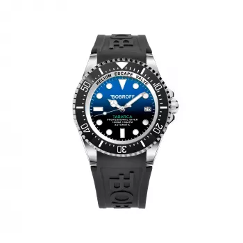BOBROFF MAN BF0003-BFSTN reloj analógico de cuarzo 42mm esfera azul correa de piel marrón
