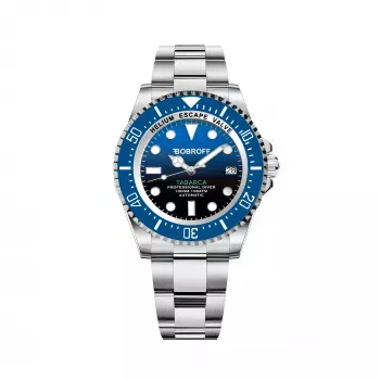 BOBROFF MAN BF0003ba reloj analógico de cuarzo 42mm esfera negra correa de piel