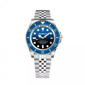 BOBROFF MAN BF0003baBFSTJ reloj analógico de cuarzo 42mm esfera negra correa de piel