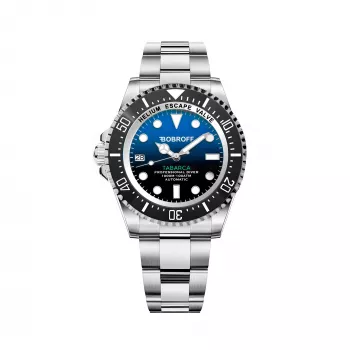 BOBROFF MAN BF0003i 42mm Reloj de Pulsera Analógico de Cuarzo Correa de Piel Negra