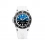 BOBROFF MAN BF0003i-BFSTB reloj de pulsera de cuarzo hombre 42mm acero inoxidable esfera negra correa plateada