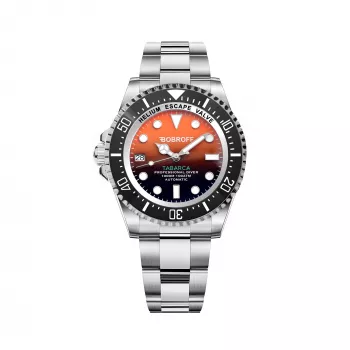 BOBROFF MAN BF0004i 42mm Reloj analógico de cuarzo esfera negra correa de piel