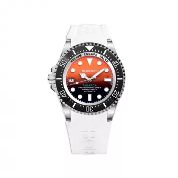 BOBROFF MAN BF0004i-BFSTB 42mm Reloj analógico de cuarzo Acero inoxidable Esfera negra Correa plateada