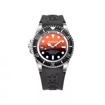 BOBROFF MAN BF0004i-BFSTN 42mm Reloj analógico de cuarzo Esfera negra Correa de piel