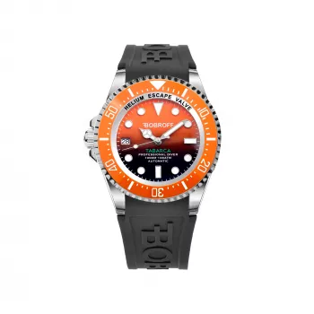 BOBROFF MAN BF0004ibnBFS reloj analógico de cuarzo 42mm acero inoxidable esfera negra correa de piel auténtica