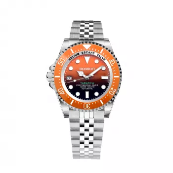 BOBROFF MAN BF0004ibnBFST 42mm reloj analógico de cuarzo esfera azul correa de piel marrón
