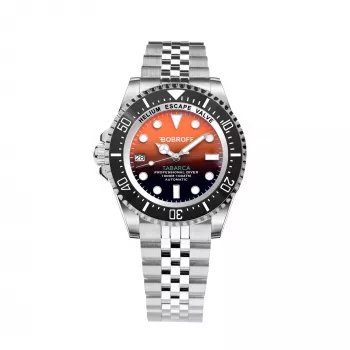 BOBROFF MAN BF0004iJ Reloj analógico de cuarzo 42mm esfera negra correa de piel auténtica