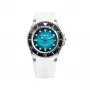 BOBROFF MAN BF0009-BFSTB 44mm Reloj de pulsera analógico de cuarzo - Caja de acero inoxidable, correa de piel marrón