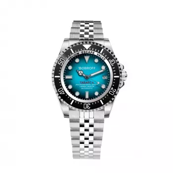BOBROFF MAN BF0009-BFSTJ Reloj analógico de cuarzo 44mm esfera negra correa de piel