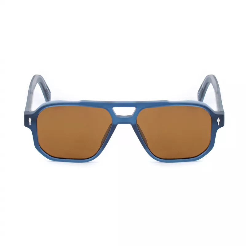 BOBROFF MAN BFG0007-C4 Gafas de sol - Montura de acetato rectangular con protección UV400 - 55/15/143 mm