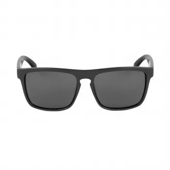 BOBROFF Gafas de sol polarizadas rectangulares de hombre BFG0033-S05P - Montura negra, lentes grises, 57-18-138 mm