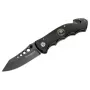Boker Magnum USN Seals Cuchillo 01MB856 Cuchillo táctico de hoja fija, acero inoxidable 440A Clip Point con filo combinado, mango G-10, funda Kydex, negro