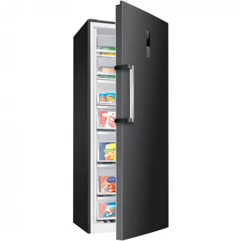 BOMANN GSVS 7365 Congelador vertical convertible SmartSteel Dark acero inoxidable 360L NoFrost