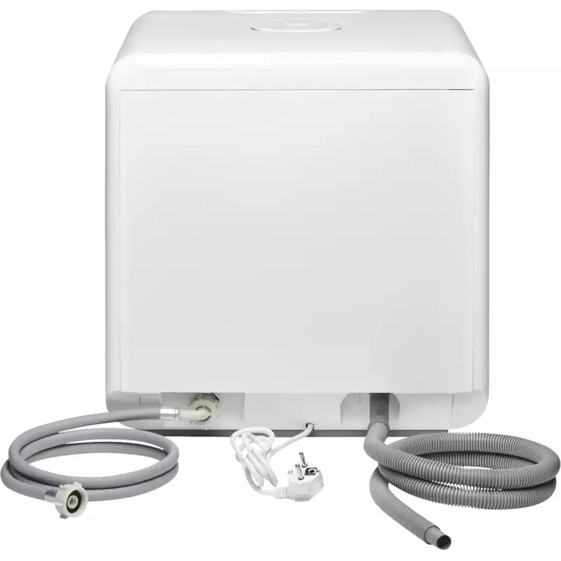 Bomann TSG 5702 lavavajillas de sobremesa blanco con depósito de agua de 5L, 2 cubiertos, 6 programas, clase energética F
