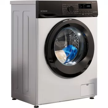 BOMANN WA 7162 Lavadora de carga frontal, 7 kg, 1400 rpm, blanco/negro