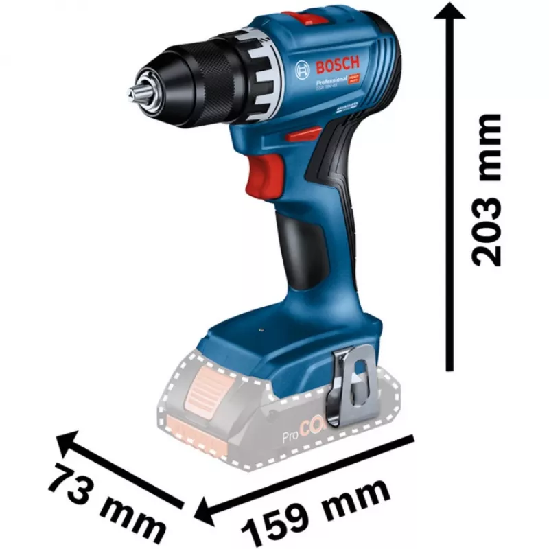 Bosch 18V Professional Set Martillo perforador GBH 18V-22 + Taladro atornillador GSR 18V-45 - (azul/negro, 2x batería Li-Ion 4.0Ah, broca para martillo y juego de puntas, bolsa de herramientas) (0615V0003D)