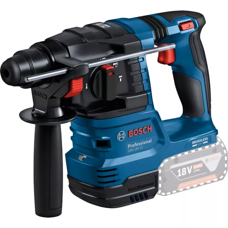 Bosch 18V Professional Set Martillo perforador GBH 18V-22 + Taladro atornillador GSR 18V-45 - (azul/negro, 2x batería Li-Ion 4.0Ah, broca para martillo y juego de puntas, bolsa de herramientas) (0615V0003D)