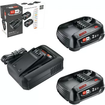 Bosch 18V Starter Set 2 x 2,5 Ah baterías + cargador AL 18V-44 (1600A031T5)