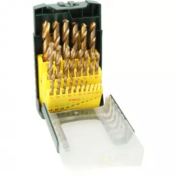 Bosch 2607017154 set de brocas helicoidales HSS de 25 piezas con recubrimiento TiN y mango cilíndrico