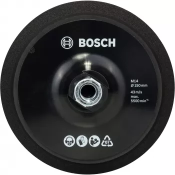 Bosch 2608612027 Plato de apoyo M14 150 mm con velcro para amoladora angular