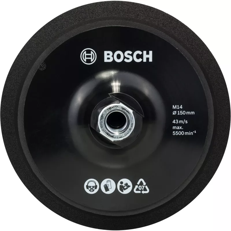 Bosch 2608612027 Plato de apoyo M14 150 mm con velcro para amoladora angular