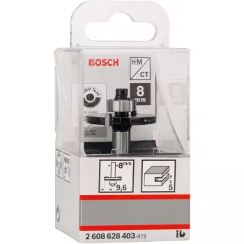 Bosch Accessories 2608628403 Fresa de ranurar de carburo, 32 mm de diámetro de corte, 8 mm de vástago, 51 mm de longitud